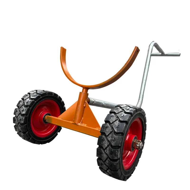 Fire pipe truck Pull pipe trolley H/channel steel push-pull heavy four-wheel consignment truck Trailer Pull pipe artifact