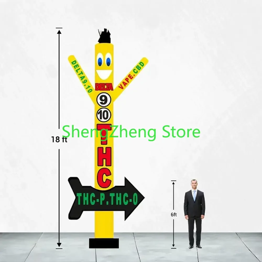 1Pcs 18ft Tall 9 10 Air Inflatable Tubeman Dancer VAPE Smoke Shop Dancing | Delta Outdoor Advertising (Blower Not Included