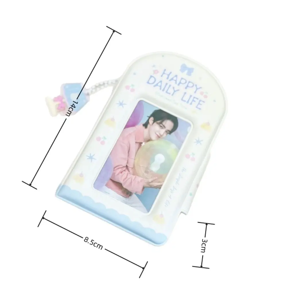 Strawberry Pudding Card Album PVC Cute Rabbit Idol Card Collect Book 3 Inch with 16 Internal Pages Collectible Card Album