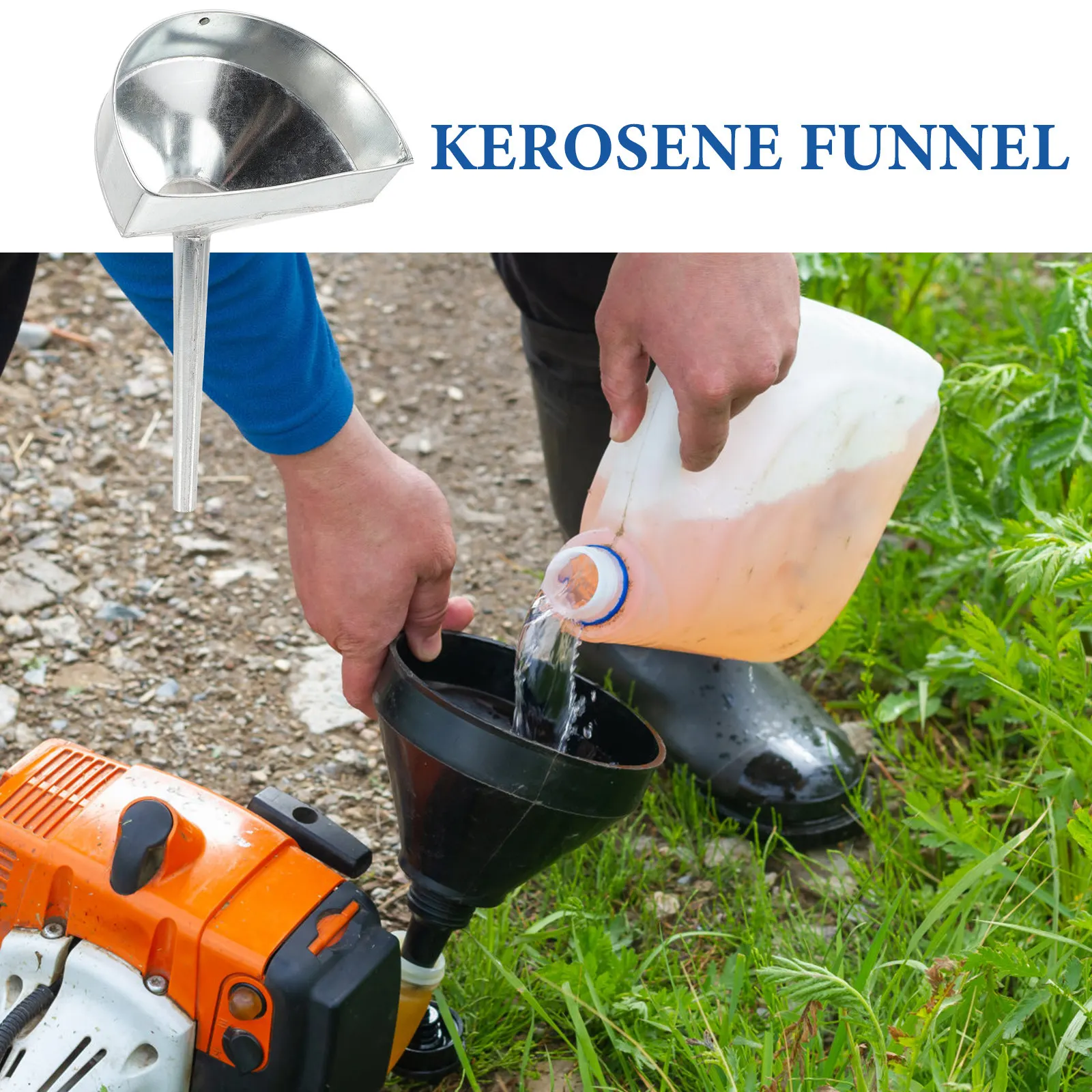 

Metal Car Fuel Funnel Long Stem Anti Leak Refueling Funnel for Motorcycle Auto Filling Gas Tank Funnels