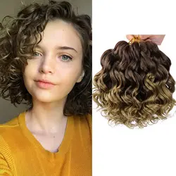 Dairess-Extensions de Cheveux Synthétiques Ondulés au Crochet pour Femme Noire