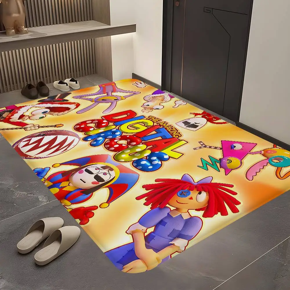 Cartoon The Amazing Digital C-Circus Kitchen Mat Kids Room Bedroom Decoration Balcony Anti-Slip Doormat Living Room Alfombra