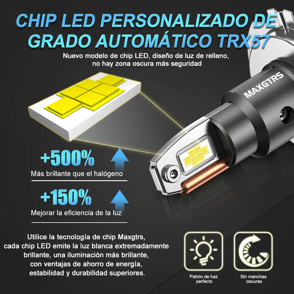 MAXGTRS H7 Led 130W 28000LM H4 Bohlam LED Canbus Lampu Depan H11 H8 H9 9005 HB3 9006 HB4 H1 Super Terang 6500K Lampu Mobil