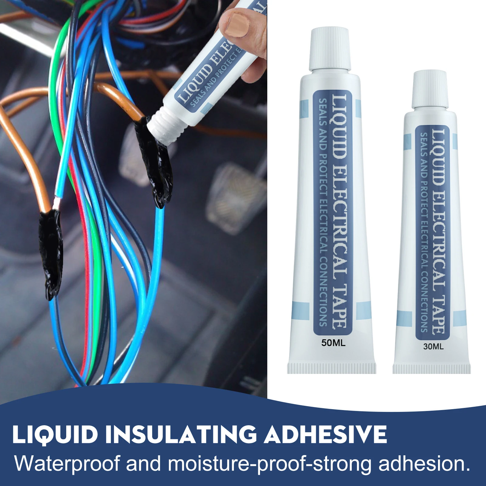 30/50 مللي السائل العزل سلك كهربائي كابل شريط لاصق سريعة الجافة العازلة مقاوم للماء لصق الشريط رقاقة إلكترونية تسرب