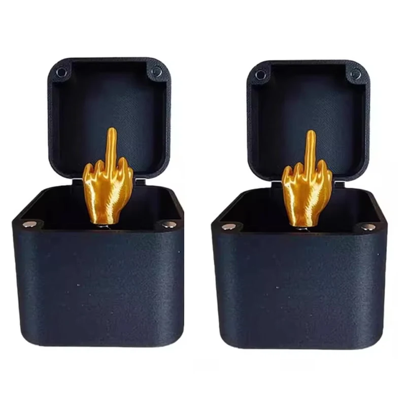 Christmas Interesting Prank Gift Middle Finger In Box Christmas Box Funny Creative Gifts Office Desk Decoration Home Decoration
