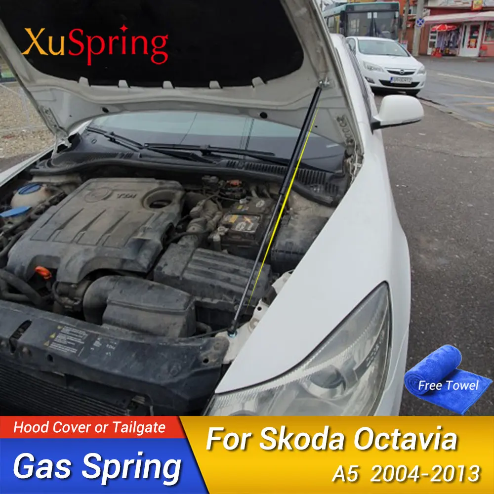 Samochodowa osłona maski silnika Amortyzator gazowy Podnośnik Drążki podporowe Hydrauliczne do Skody Octavia A5 MK2 (1Z) 2004-2013