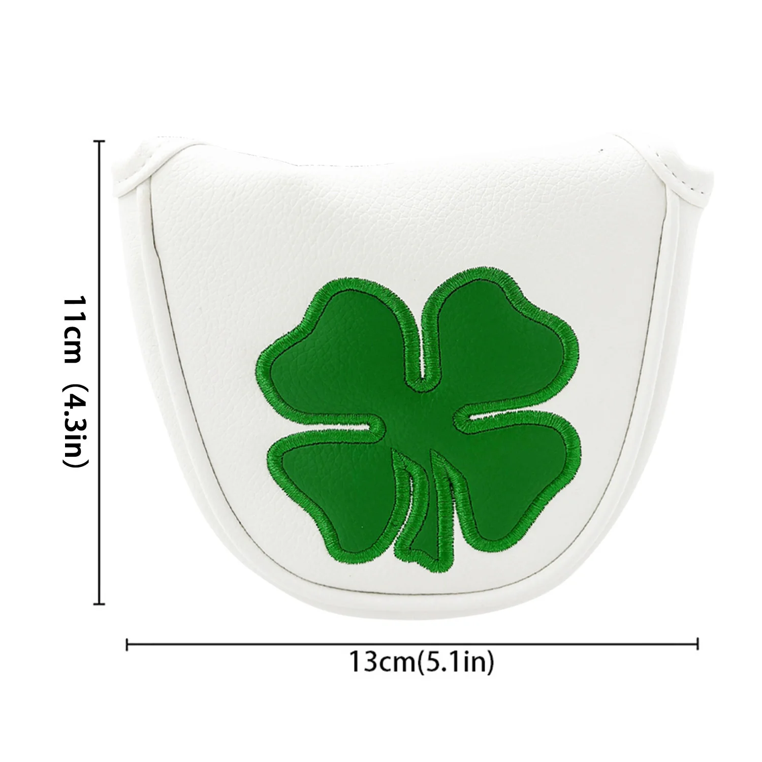 1pc Putter Head Cover, 'Clover' Pattern Golf Putter Covers, Protective Golf Club Covers and Mallet Putter Head Cover Accessories view 2