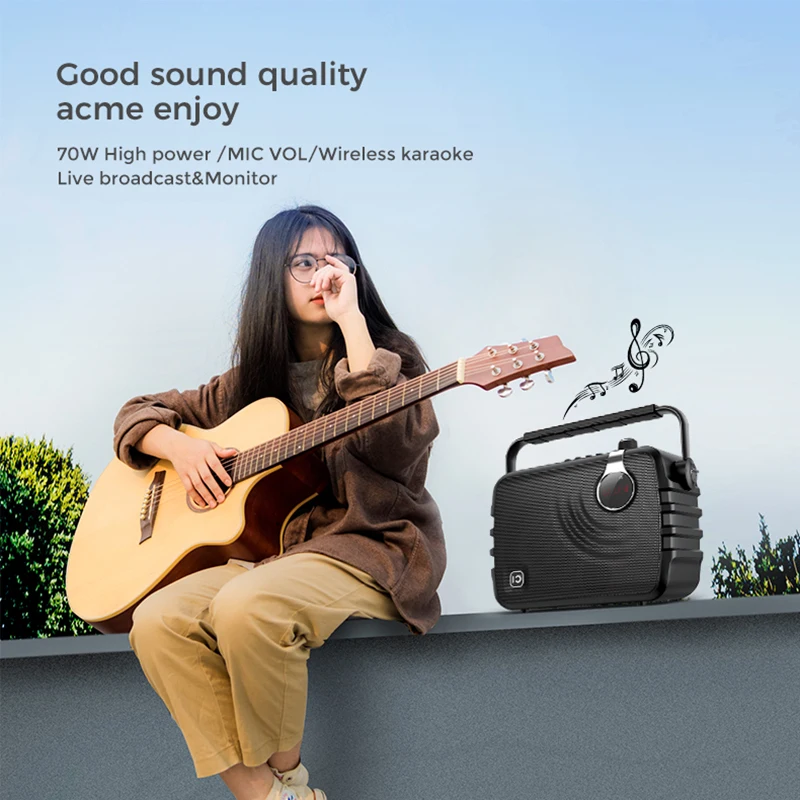 جديد محمول سوبر باس المتكلم 70 واط Shidu K6 الأزرق الأسنان موضة مضخم الصوت البلاستيك للنشاط في الهواء الطلق