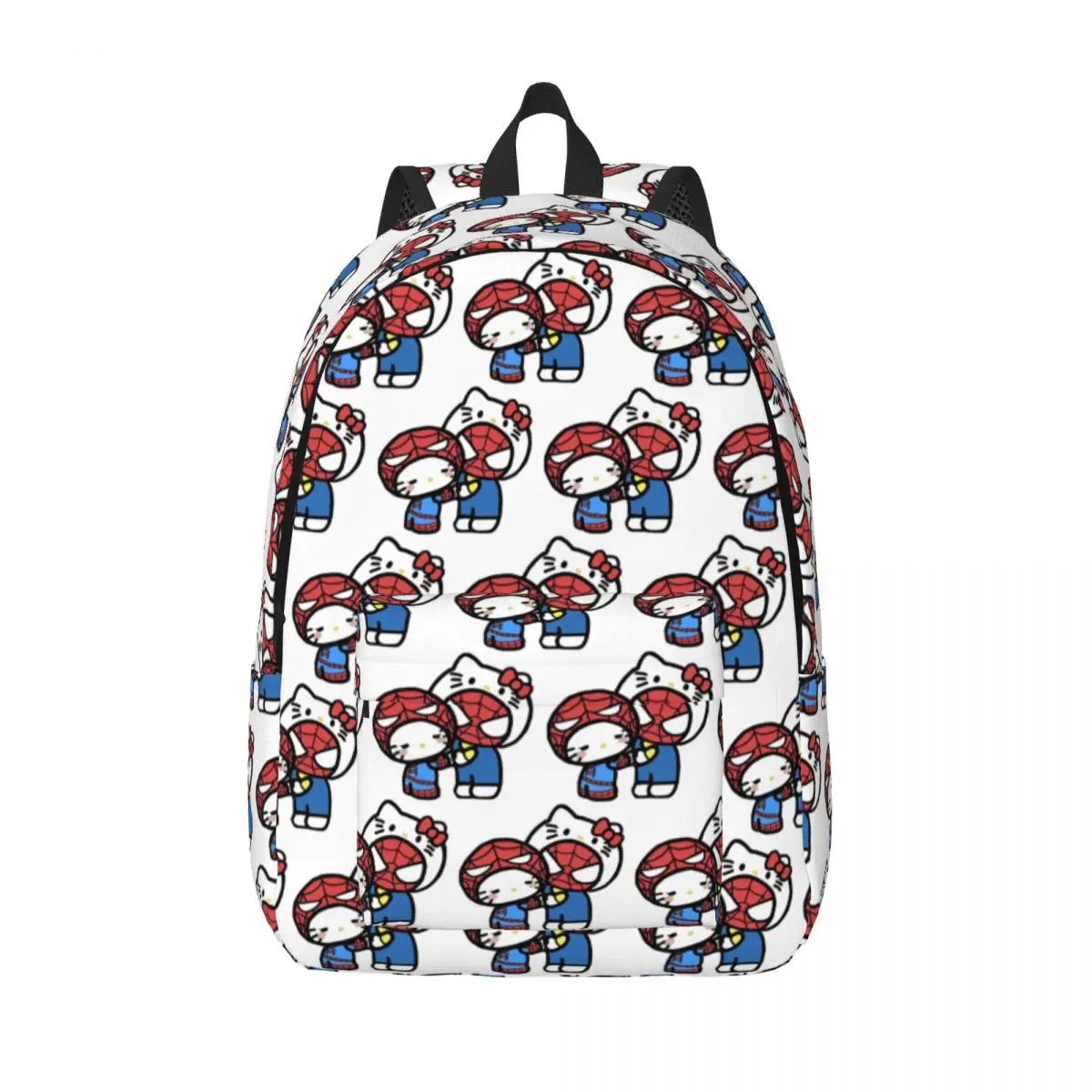 حقيبة ظهر Hello Kitty Spiderman Boyfriend Girlfriend حقيبة كتب لطلاب المدارس الثانوية المتوسطة للمراهقين حقيبة نهارية خفيفة الوزن #1