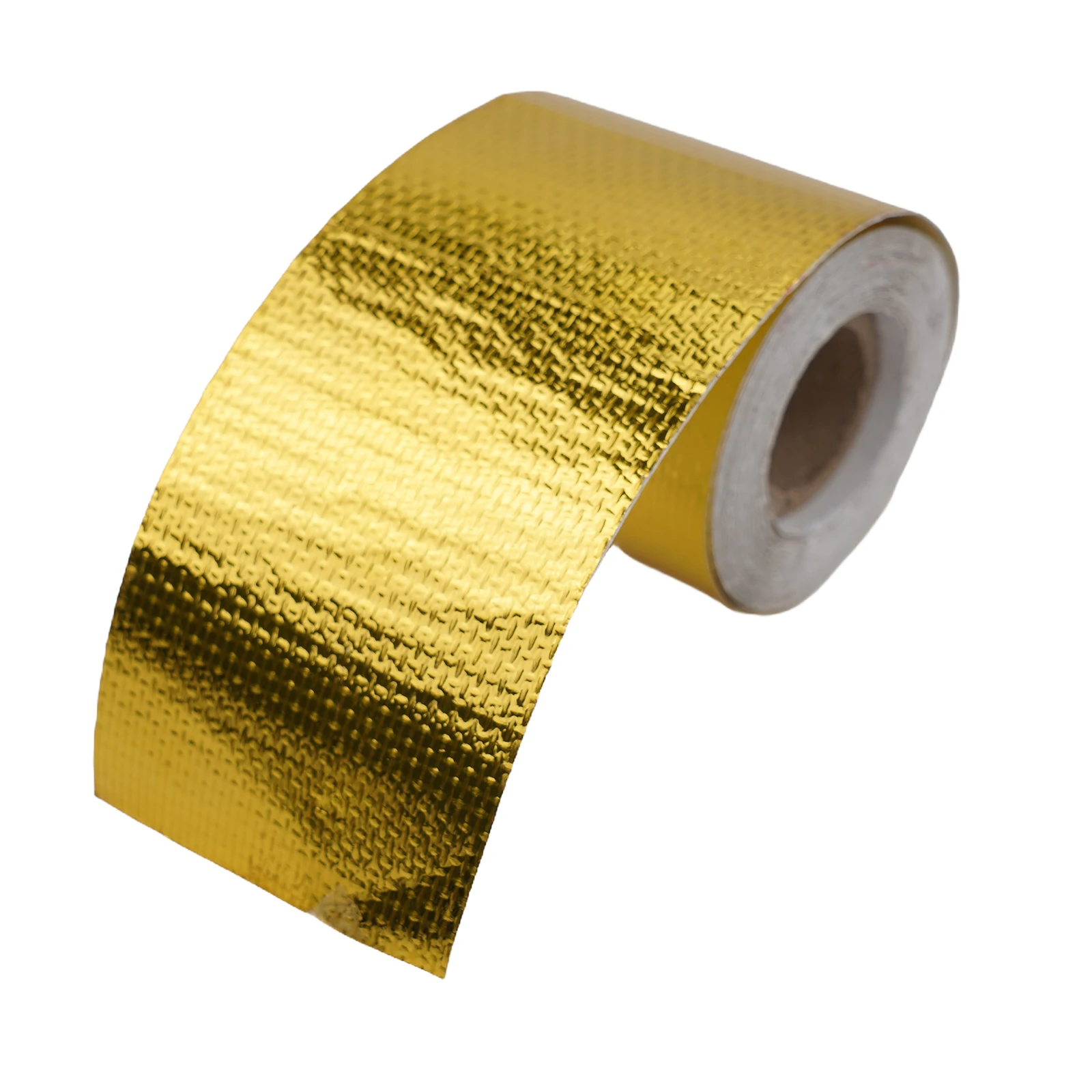 Gold Aluminum Foil Tape Tape Backing Tape Car Air Intake Pipe Decorative Tape 5 Meters High Temp Insolation Tape Car Accessories