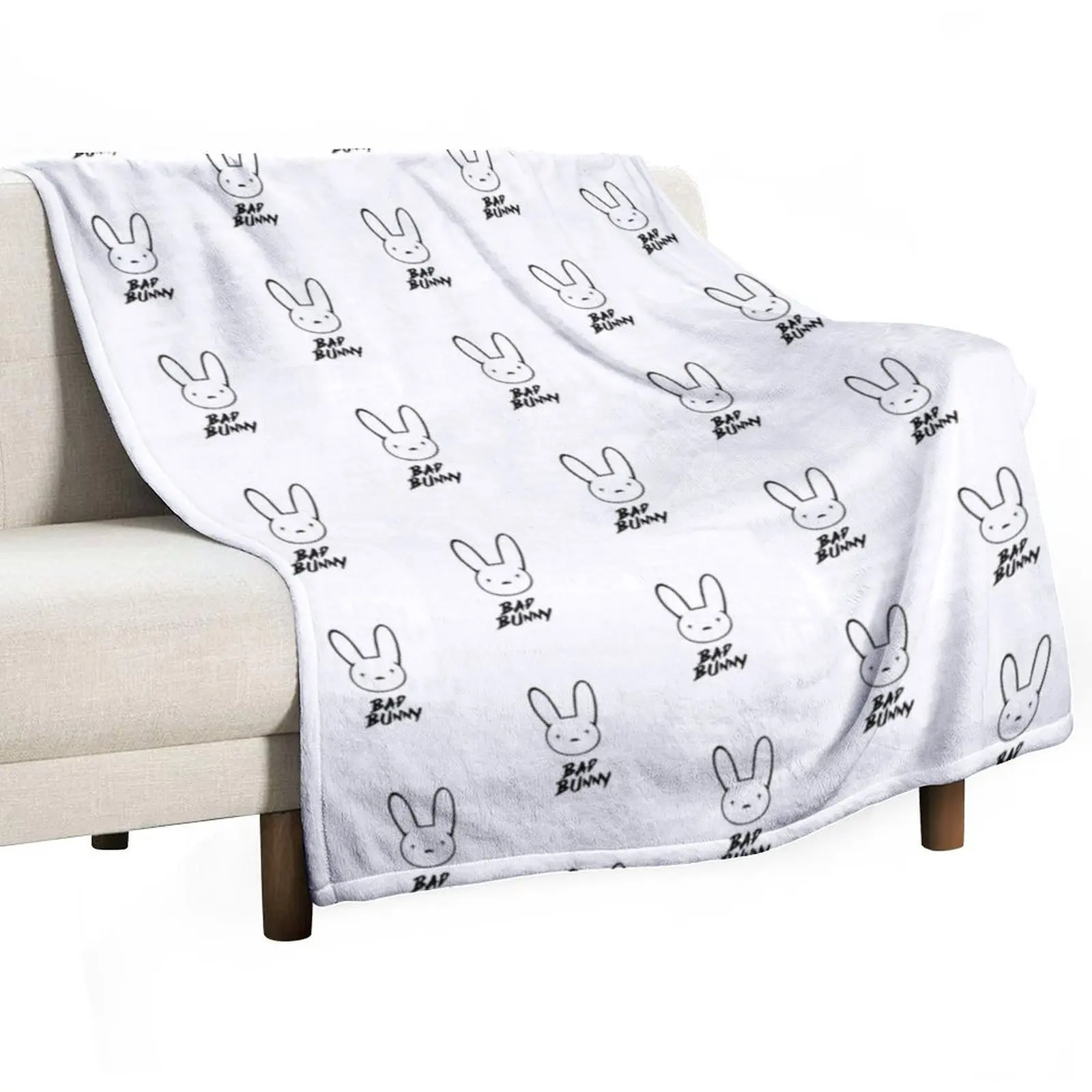 

bad bunny Throw Blanket Bed Fashionable bed plaid Kid'S cosplay anime Blankets