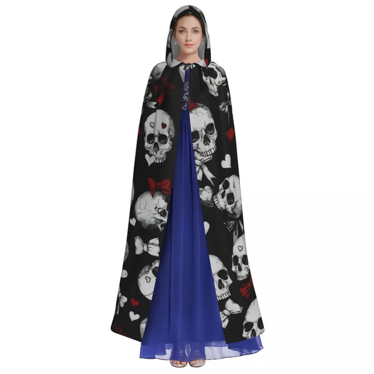 Halloween Gothic Hooded Cloak Victorian Goth Women Men Cape Cosplay Costume Party Accessory