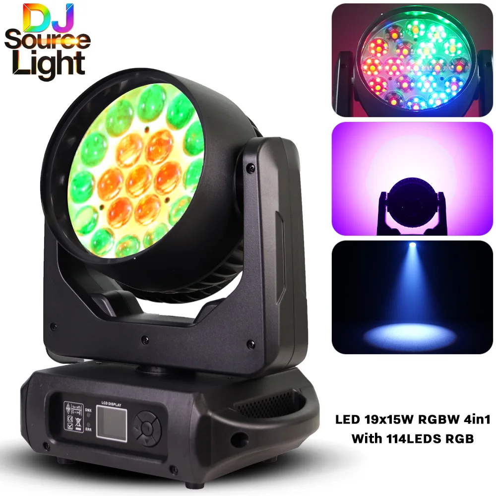 

Светодиодный прожектор Martin LED 19x15W RGBW с эффектом зума и вспомогательными RGB LED-лампами, эффект сфокусированного луча для вечеринок, дискотек, диджеев, движущихся головок световых приборов.
