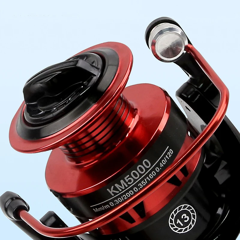 Carrete giratorio negro-rojo 1000-7000 para pesca de invierno - imagen 3