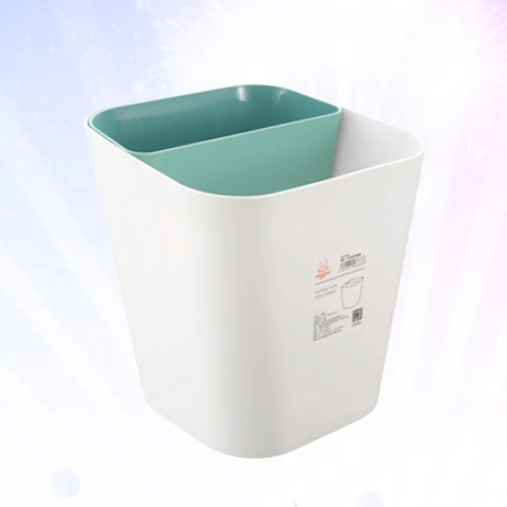 

Пластиковая мусорная корзина из утолщенного полипропилена для сухого и влажного мусора, контейнер для хранения, зеленый