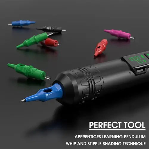 Imagen 2 del producto 20/10/5 Uds. Cartuchos de agujas para tatuaje, aguja para práctica de tatuaje, bolígrafo integrado para principiantes de diseñador