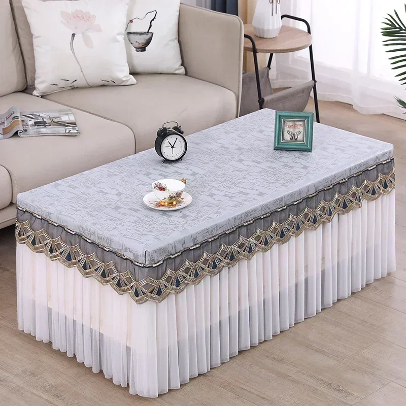 No Wash Coffee Table Cover Waterproof Oil Proof and Dustproof Tea Table covers Cloth Simple Rectangular PU Tablecloth