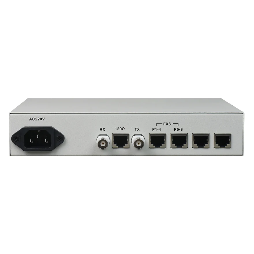 fctel telephone line extender 4voice fxs/fxo over e1 pcm multiplexer with 4 fe port