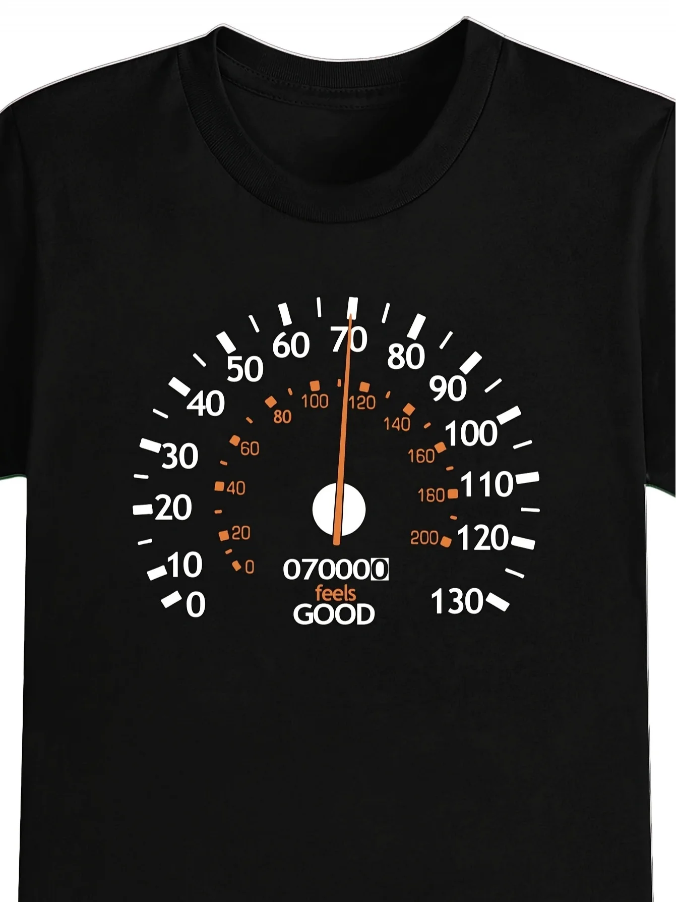Men'S 70Th Birthday T-Shirt - Speedometer Design with GOOD Sign, Humorous 70+ Years Old Gift, Relaxed Fit Crew Neck Short Sleeve Tee, Durable Casualwear for Milestone Celebrations And Casual Attire