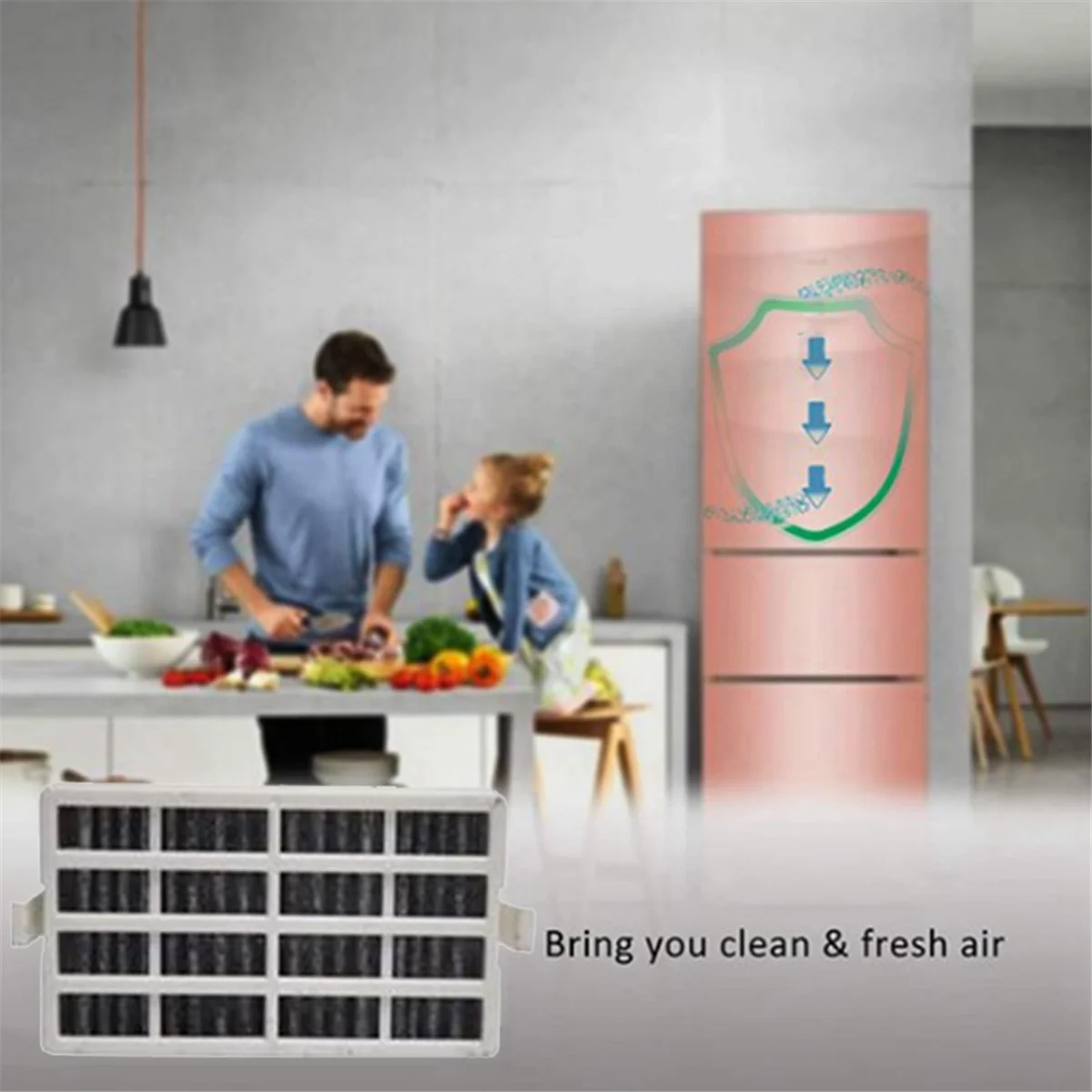 B26B 9 Pcs W10311524 Refrigerator Activated Carbon Filter Air Filter Replacement for Whirlpool Refrigerator Parts