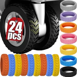 1/24Pcs Silicone Wheel Protecter Reduce Noise Trolley Case Wheels Guard Cover Silent Caster Sleeve Luggage Suitcase Accessories