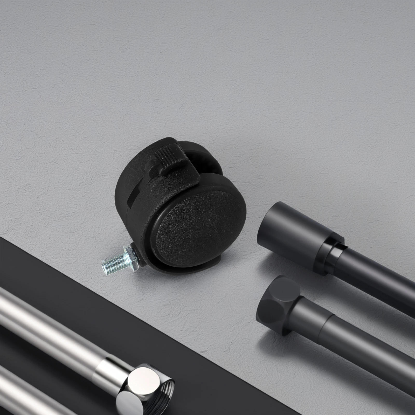 

4Pcs Plastic Swivel Casters with Brake for Furniture Crib Stroller Chair Desk Cart Replacement Wheels Chair Wheels Replacement