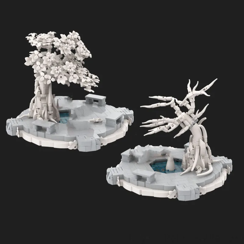 

1142PCS White City Courtyard Moc Building Blocks European Architecture Elegant DIY Magic World Movie Toy Display Gift for Adults