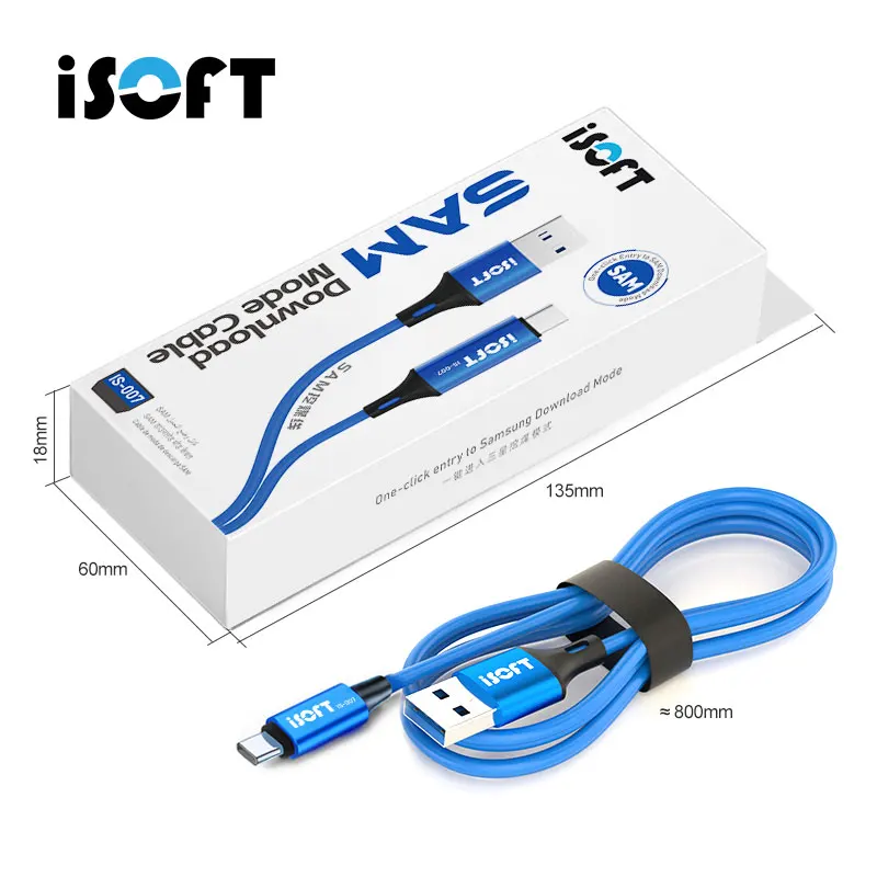 ISOFT IS-007 3in1 Repair Data Charging Cable No Button Auto Enter Download Mode Tool for Samsung S8-S25 Series Data Recovery