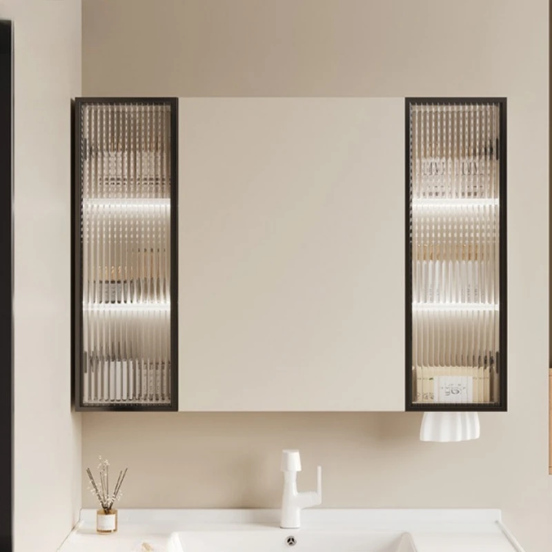 Space saving bathroom cabinet Household multipurpose Separate storage mirror cabinet glass mobile lavabo bagno room furniture