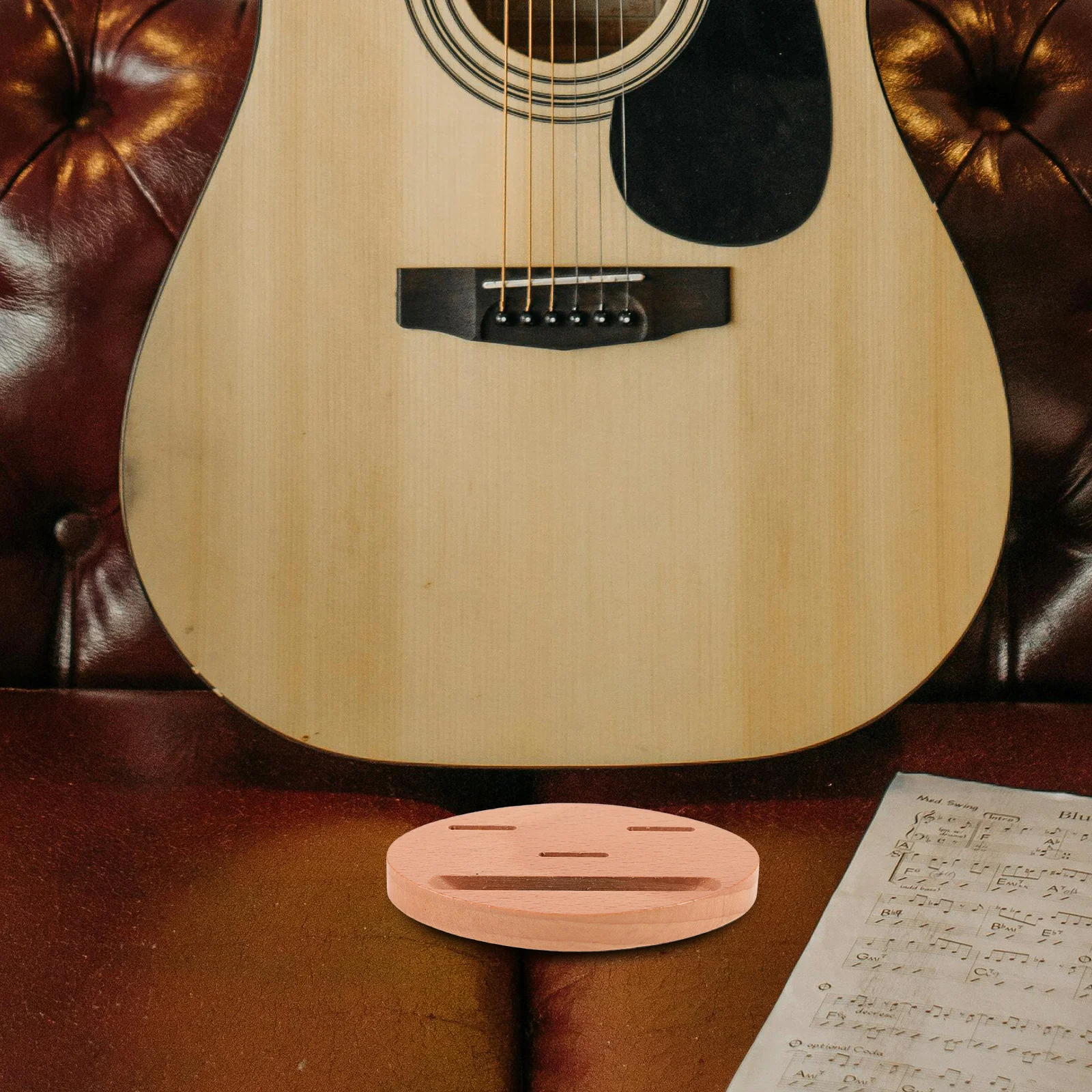 

Guitar Chord Wheel Base Wooden Durable Stand Easy Install Remove Theory Board Holder Musician Melody Tool Accessory