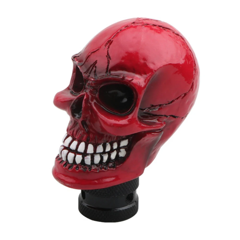 تعديل السيارة 8*4.5 سنتيمتر 1.5 سنتيمتر شخصية ملحقات السيارة الجمجمة رئيس التحول المقبض متوافق مع ناقل الحركة الأوتوماتيكي