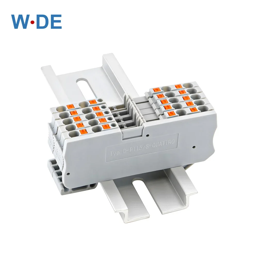 

1Piece D-PT1.5-QUATTRO End Cover For PT 1.5-QUATTRO Din Rail Terminal Blocks End Plate L63.8H24.6W2.2mm
