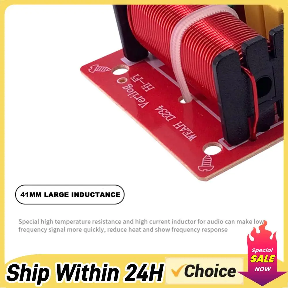 Speaker Frequency Divider Stereo Crossover WEAH-234 80W 2 Way Speaker Frequency Divider Audio Treble Bass Filter
