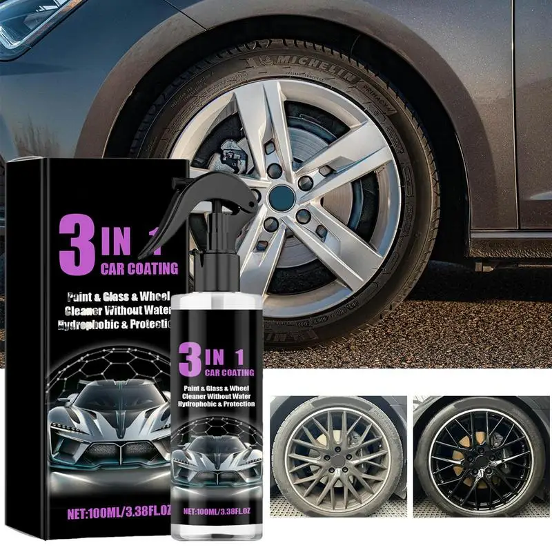 Car Coating Spray auto repairing agent 100ml Mild Ceramic Coating Spray with Sponge and Cloth vehicle Maintenance Supplies