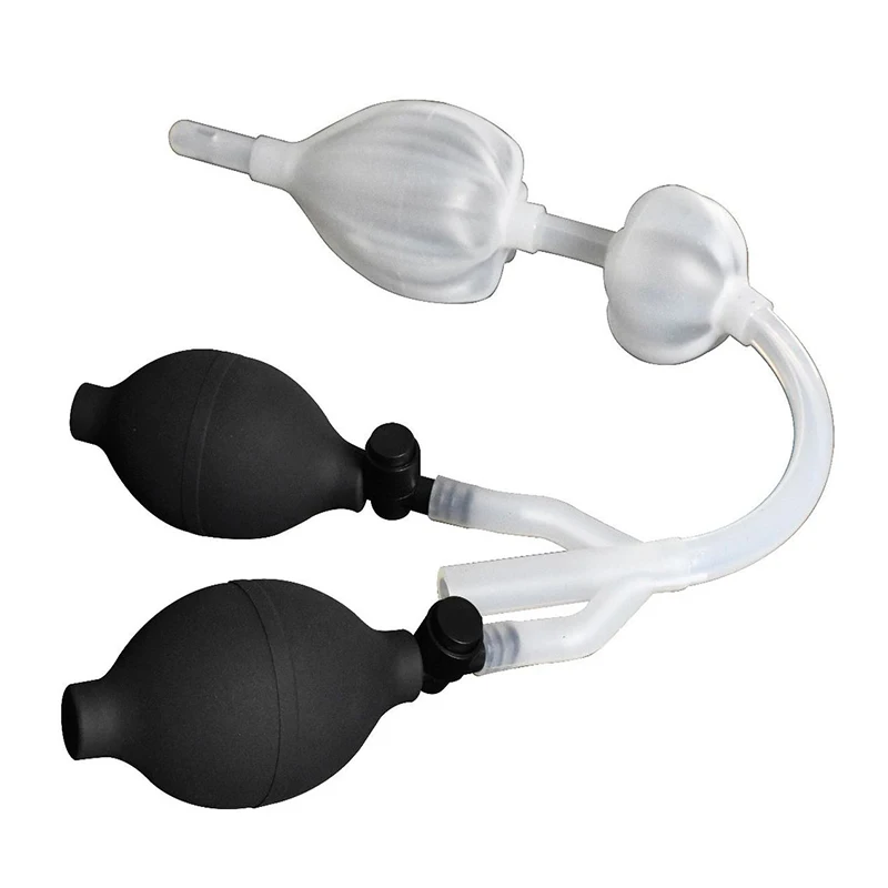 

Enema Douche Silicone Enema Douche Bulb Dual Side Openings Elastic Inflatable Double Bulb Flushing System for Health Care