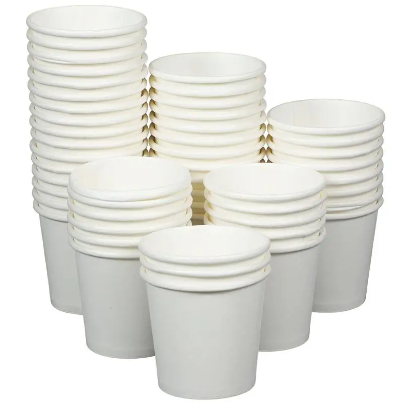 100pcs Paper Cup 1oz/1.7oz Disposable Coffee Paper Cups Shower Birthday Wedding Party Tea Cups Paper Cups Coffee Juice Cups