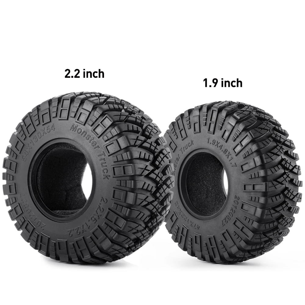 YEAHRUN Rubber Banden 1.9 2.2 inch Wielen Banden voor Axiale SCX10 Wraith TRX4 TRX6 D90 1/10 RC Rock Crawler Auto onderdelen