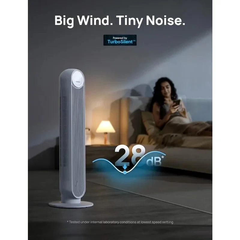 Bedroom Tower Fan Silent Floor Fan Timer, Standing Fan, Bladeless Fan Cooling Appliances