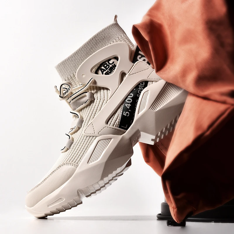 

Мужские высокие носки, спортивная обувь, Лидер продаж, удобная мужская повседневная обувь, уличная Нескользящая дышащая мужская обувь, мужская обувь