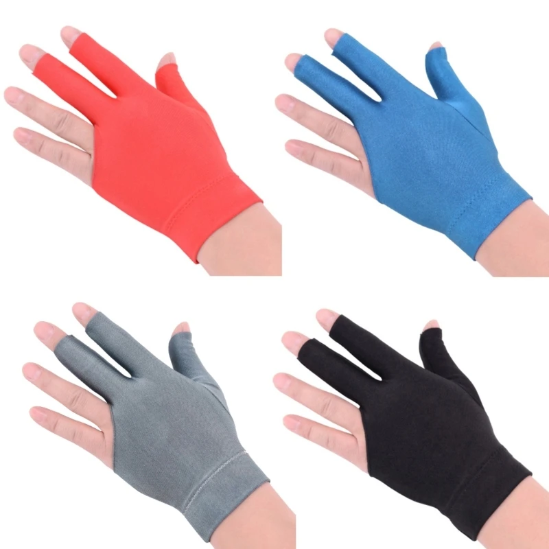 yunyun Man Women Elastic 3 Fingers Show Gloves for Billiard  Pool Snooker Cue Sports, Wear on The Right or Left Hand