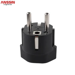 Swiss To Eu German French Adapter Plug With 16A Fuse And Safety Shutter, Available In White And Black