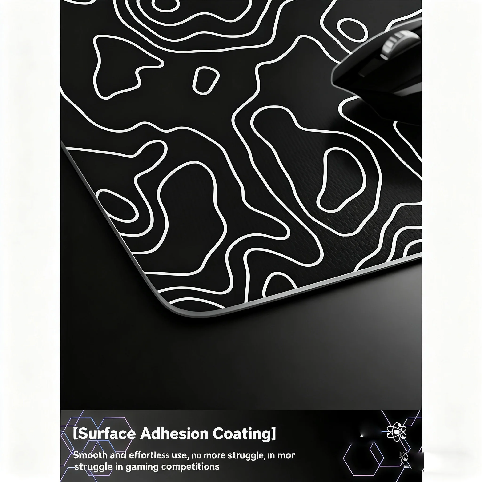 Mouse pad de vidro para jogos, estrutura de textura simples, superfície fosca, mesa de vidro temperado, e-sports, fps, mesa de jogo