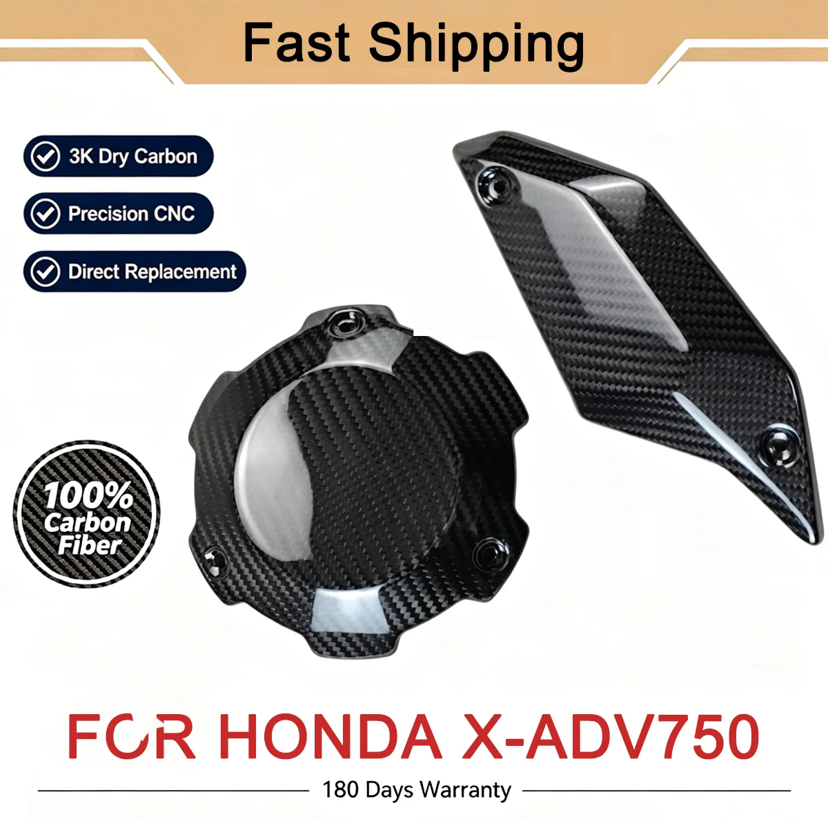 Protection de moteur en fibre de carbone 3K 100% pour Honda XADV 750 2021 2022 2023 2024 2025 2026, pièces extérieures, carénage, accessoires de moto
