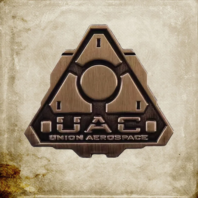 Doom Game Pin United Aerospace Corporation Game Icon Badge Clothing Bags Metal Accessories