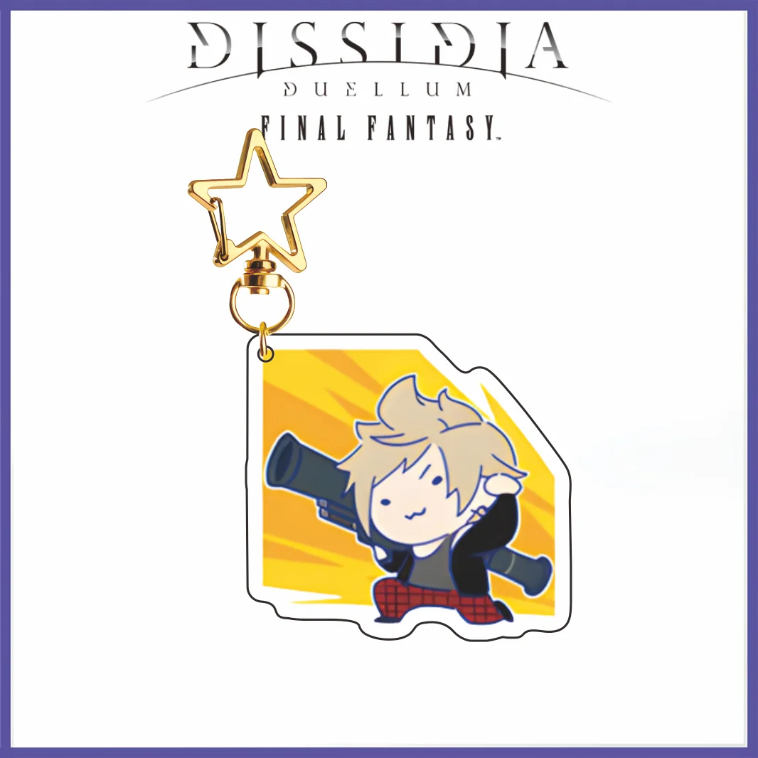 Dissidia Duellum Final Fantasy Series 2026 New Arrival Acrylic Keychain Q‑Chibi Game Character Star‑Clasp Pendant Collectible