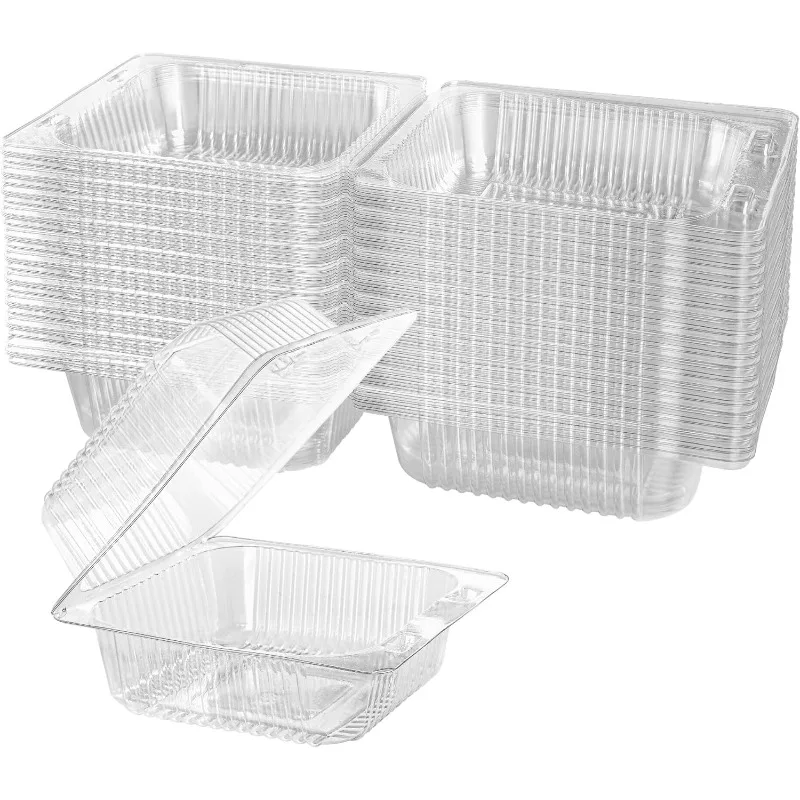 

400 Count Clear Plastic Hinged Take Out Containers Clamshell Takeout Tray Food Clamshell Containers Outsi