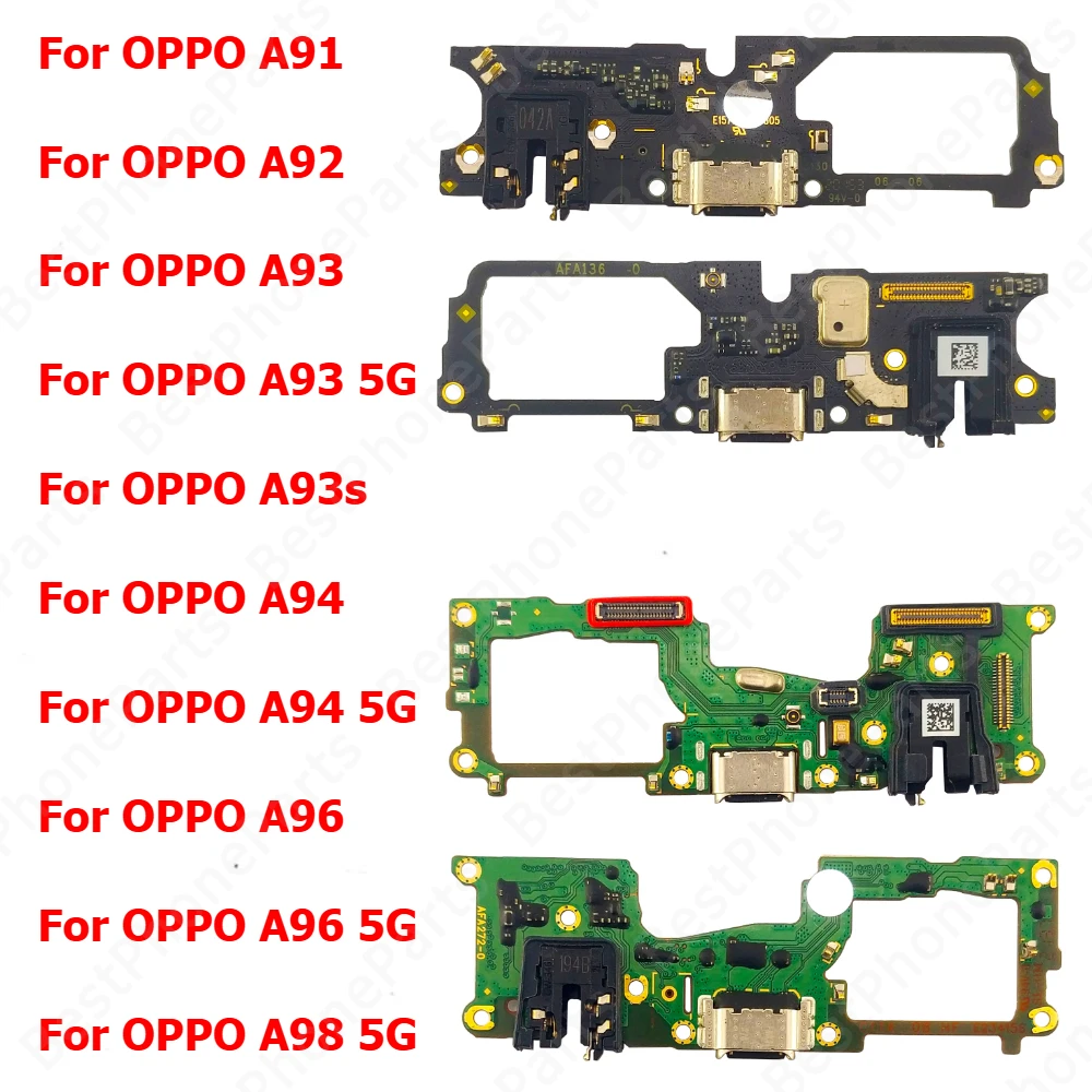 Charge Board For OPPO A98 A96 A95 A94 A93 A93s A92 A91 4G 5G Charging Port Plate Ribbon Socket Usb Connector Phone Parts Flex