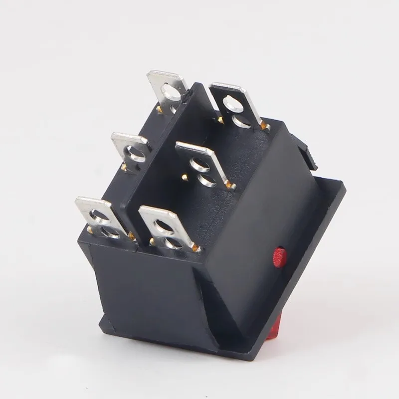 10 pz KCD4 Interruttore A Bilanciere 6 Pin A Forma di Barca 16A 250 V Verde/Rosso Lampada Della Luce Pulsante Selettore Elettrico ON-OFF
