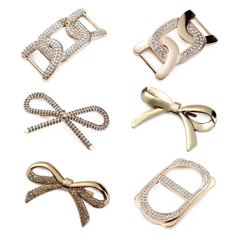 Decoration Belt Buckle Garment Hardware Metal Shoe Chain Metal Buckles DIY Shoes Bag Shoes Buckles