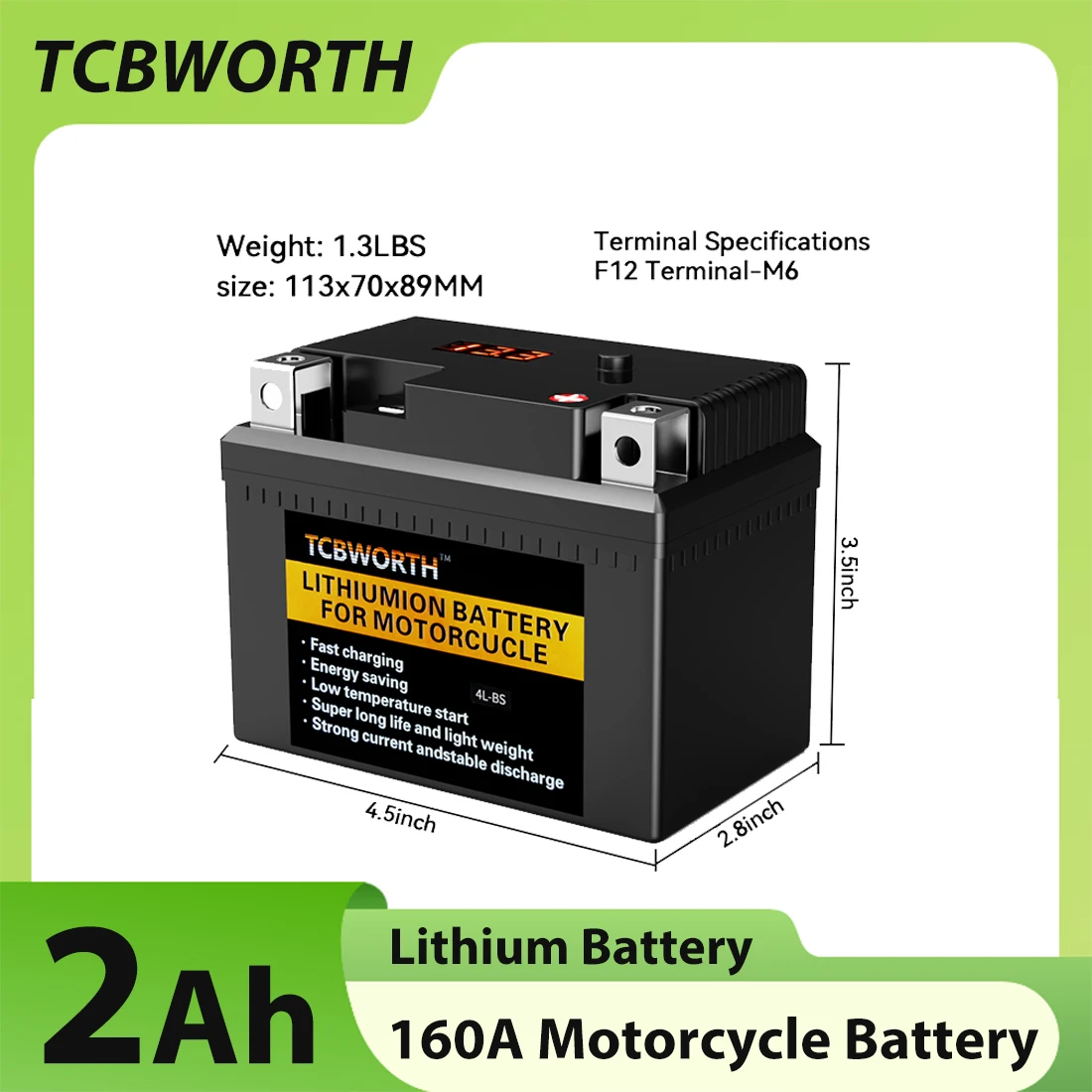 Lithium Battery 4L-BS 5L-BS Maintenance Free Replacement Battery for ATV, Motorcycle, and Scooter 12V, 2Ah,3Ah,160/180A